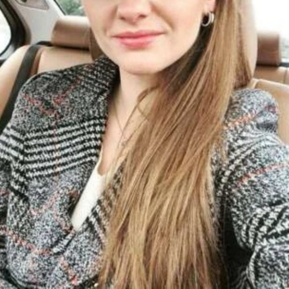 Chic Classy plaid button down Overcoat Jacket Shacket Coat black - Picture 8 of 8